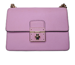 Rosalia Shoulder Bag,Grained Leather,Pink,DB,Card,3*
